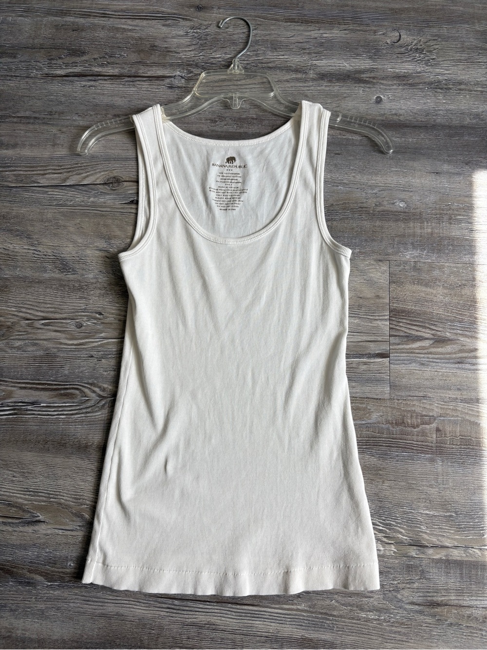 Banana Republic white Ribbed Tank Top
